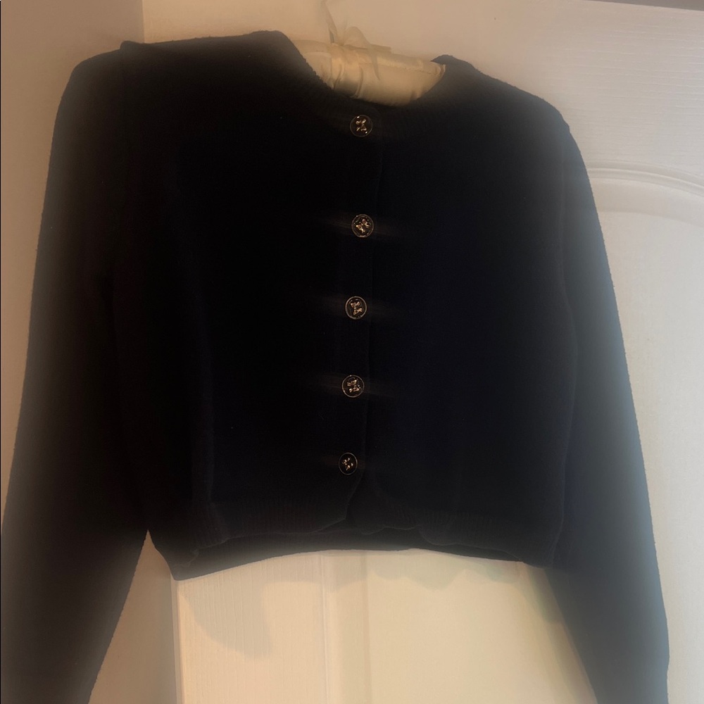 Navy Button-Up Cardigan